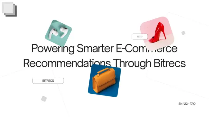Pink and White Minimalist E-Commerce Presentation Powering Smarter E-Commerce Recommendations Through Bitrecs