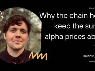 Why The Chain Helps Keep the Sum of Alpha Prices Above 1.00