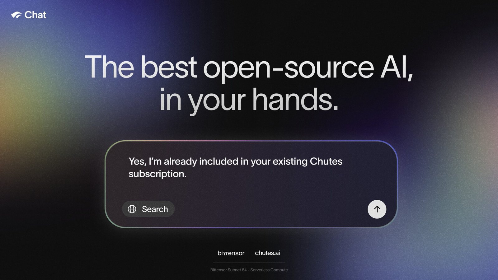 Chutes Launches AI Chat App on TAO