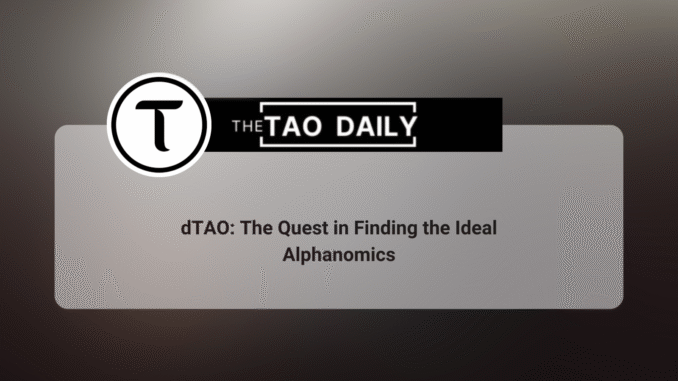Article Cover (1) dTAO: The Quest in Finding the Ideal Alphanomics