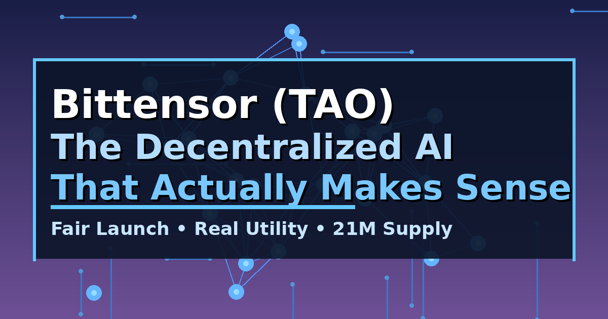 Bittensor (TAO): The Decentralized AI That Actually Makes Sense