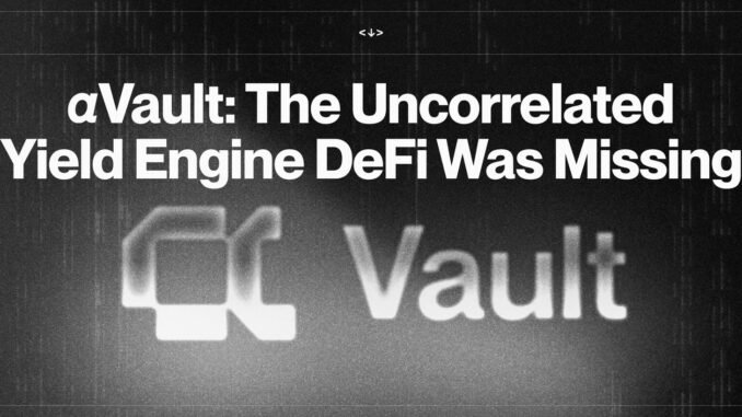 SIRE Cover αVault and the Rise of Uncorrelated DeFi Yield