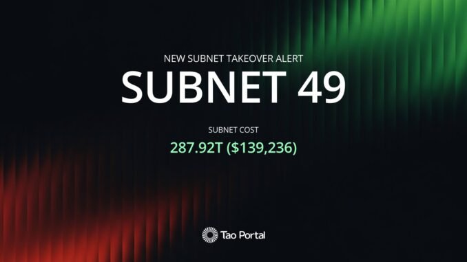 taodaily191 Bittensor Subnet 49 Takeover: Polaris Deregistered, Nepher AI Assumes Ownership