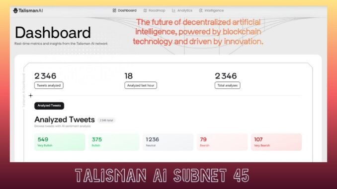 SN45 Talisman AI: the subnet that is already becoming indispensable