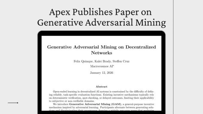 Apex (Bittensor’s Subnet 1) Shows a New Path for Decentralized AI Evaluation