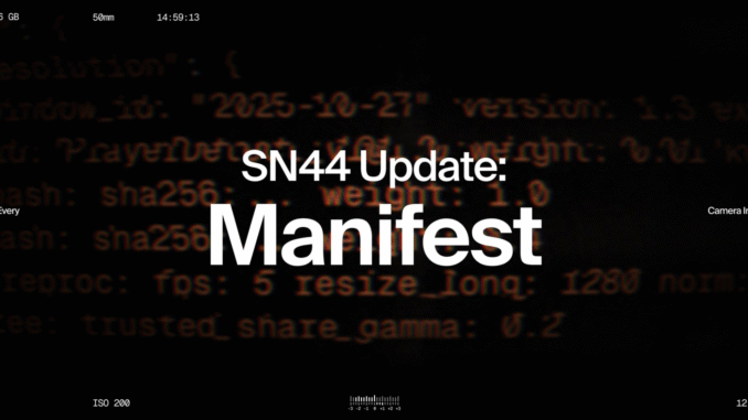 MANIFEST goes live on Score (Bittensor Subnet 44), transforming vision workloads into scalable, configurable systems with automated intent to execution and production-grade scoring.